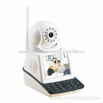 Wireless Network Camera, 0.3MP CMOS, H.264, Alarm Triggered, PTZ Control Function